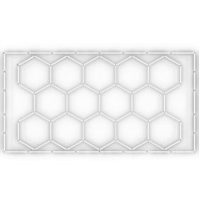 Hexagon Garage Lights, 86400LM, 6500K 14 Grid Systems Honeycomb Hexagonal Garage LED Lights