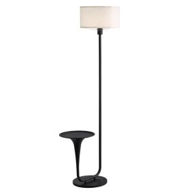 146cm  57.5 Inches  Dimmable Floor Lamp With Table, Vintage Standing Light With Tray And Foot Switch, Bulb Included, Ideal For Living Room & Bedr (Option: D23.6 inH57.5 in)
