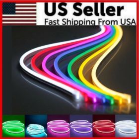 1M 2M 12V Flexible Sign Neon Lights Silicone Tube LED Strip Waterproof USA (Option: Hot Pink-1M)